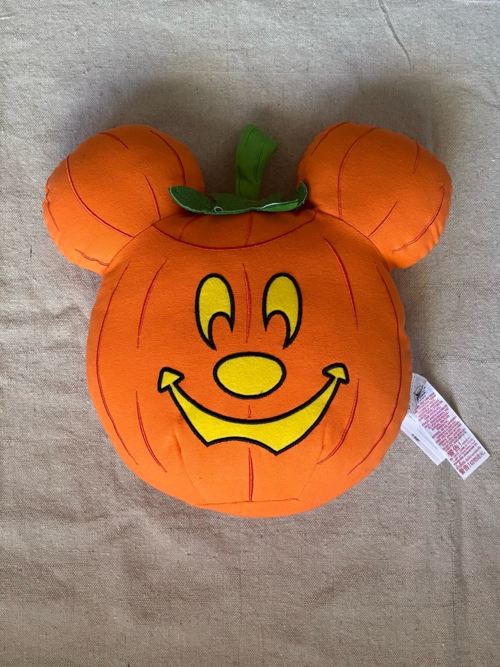Disney Parks Halloween Mickey Pumpkin Pillow Jack-O-Lantern Plush 2022